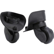 Suitcase Replacement Wheel, Set of 2 Left Right Wheels, Dual Bearing Smooth Rolling, for Luggage Trolley Bag Repair