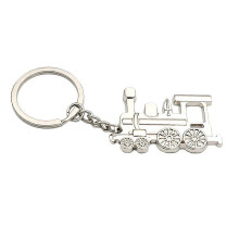 Silver Metal Locomotive Train Keychain Punk Style for Keys Bags Phone Decoration for Men Women