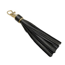 Handmade PU Leather Tassel Keychain 14.6cm 11 Colour Options Water Resistant Bag Ornament for Commutes Shopping Gatherings