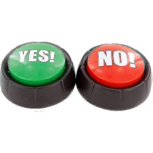 Yes No Talking Buttons 2 Pack With Sound Red Green for Office Home Classroom Games Educational Use