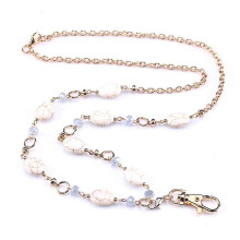 Women's Fashion Lanyard Necklace for Holding ID Badge Golden Turquoise for Office School Party Banquet Use