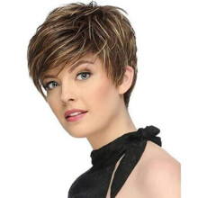 Everyday Short Wig, Synthetic Dark Brown Hair with Breathable Net Cap, Adjustable to Prevent Slipping