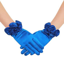 Bridal Rosette Gloves for Women Soft Breathable 23cm Prom Opera Concert Stage Evening Banquet Dance Photo Prop 13 Colour Options