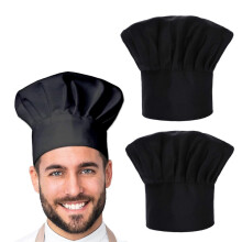 Chef Hat Adult Elastic Adjustable Food Odour Resistant Hair Contamination Proof Machine Washable for Kitchen Catering