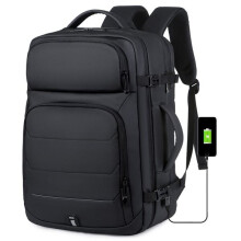 Travel Backpack for Commute & Holidays, Breathable Back Padding, Waterproof Zipper, Expands to 25cm