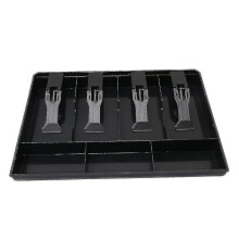 Cash Register Insert Tray with Organised Coin Compartments and Note Clip, Cash Handling for Small Businesses