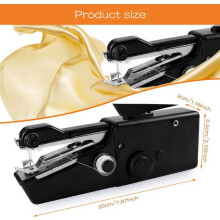 Sewing Machine Mini Handheld, Battery & DC Power, Portable for Beginners Adults, for Crafts Small Sewing Repairs