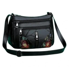 Women's Handbag with Four Zippered Compartments and Internal Phone Pocket