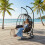 Living And Home 2-Seater Swing Hanging Egg Chair with Metal Stand 2