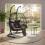 Living And Home 2-Seater Swing Hanging Egg Chair with Metal Stand 3