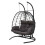 Living And Home 2-Seater Swing Hanging Egg Chair with Metal Stand 5