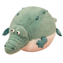 Pluche krokodillenkussen en dikke kogelvis knuffel 40 cm zachte kawaii decoratieve knuffel voor bed en bank