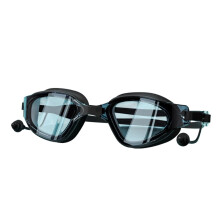 Prescription Optical Swimming Goggles -3.5 Dioptres, Anti-Fog, UV Protection, Adjustable Nose Bridge, Ear Plugs, Black, Adult Swim Training Gear