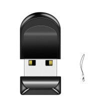Chiavetta USB Mini da 64 GB Nera Impermeabile Ad Alta Velocità, Unità di Memoria Portatile Compatta per Archiviazione Dati