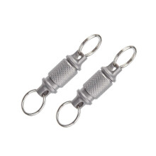 Porte-clés détachable en titane avec anneau pivotant, porte-clés robuste pour voiture, lot de 2