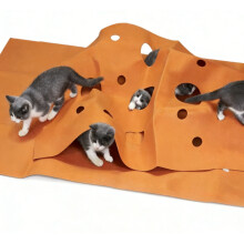 Tappetino gioco per animali con giocattolo per gatti, coperta per addestramento al morso, rilascio dello stress, per cani e gatti, morbido e resistent