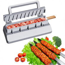 Lis na kebab na grilovanie, prenosná forma na špízy, ľahko použiteľný nástroj na grilovanie, odolný a ľahko sa