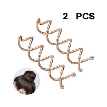 Épingles à cheveux spiralées, pinces rondes pour coiffure, lot DIY en métal finition or rose pour chignon et tresses longues cheveux