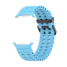 Cinturino di ricambio in silicone compatibile con Samsung Galaxy Watch Ultra 47 mm, morbido e resistente, nero