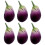 6 Pcs Artificial Eggplants, Realistic Plastic Vegetable Set for Kitchen Decor, Parties and Photo Props 1