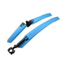 Guardabarros delanteros y traseros para bicicleta de goma blanda con liberación rápida y luz LED azul, resistentes al barro y al agua