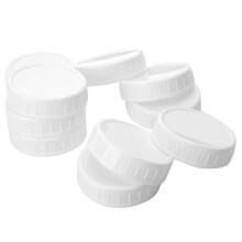 10 Pack 70 86mm Plastic Screw Lid Storage Caps Covers for Mason Jars and Canning Jars, Reusable Sealing Lids for Kitchen Storage
