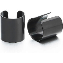 2er-Set Ohrclips aus Edelstahl, Ohrklemmen ohne Piercing, Clip-Ohrringe für Herren und Damen, Silberfarben, leicht und hautfreundlich
