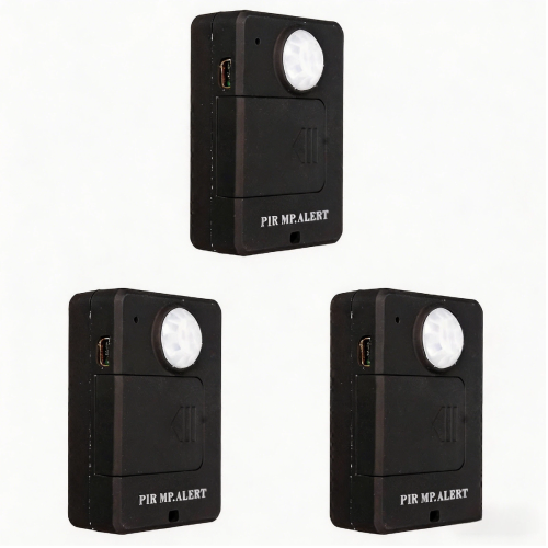 3 Pack Mini GSM PIR Motion Sensor Alarm, Wireless Infrared Anti-Theft Motion Detector with EU Plug
