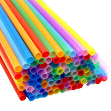 500 Pcs Colorful Plastic Long Disposable Drinking Straws for Parties, Home, and Restaurants