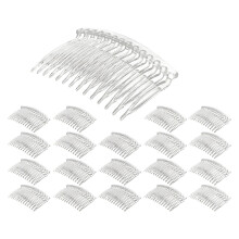20 fermagli per capelli in plastica pettinini laterali 70 x 40 mm per acconciature