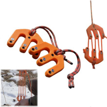 2er-Set Flaschenzug mit Seilzugsystem, ultraleichtes Wildhebesystem für die Jagd im Gelände, tragbar, kompakt, aus Nylon