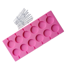 Runde Silikonform für Lutscher und Pralinen, Form für Bonbons und Schokolade, wiederverwendbar, flexibel, lebensmittelecht