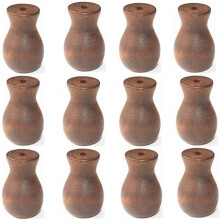 12 stuks houten koordtassels voor raambekleding, trekkoorden en gordijnaccessoires, natuurlijk hout, decoratieve bolletjes, beige