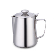 Piccola brocca con coperchio in acciaio inox per conservare il latte in cucina, capacità 350 ml, confezione da 1 pezzo