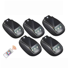 Solar-Dachleuchte für Auto, wasserdicht, RGB-Stroboskop, 8 Farben, Fernbedienung, kabellos, 5er-Set