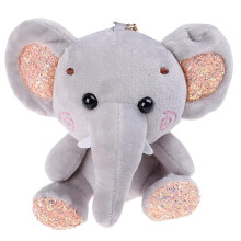 10 cm schattige olifant pluche sleutelhanger hanger zacht knuffeldier klein decoratief accessoire voor tas en sleutelbos