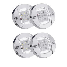 4 Pack Marine Boat Interior Lights 12V LED Deck Courtesy Lights 3 Inch Round White 6 LED Stern Trailer Lights Waterproof