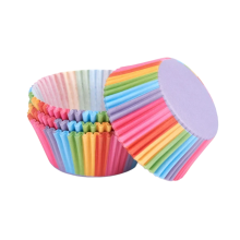 100 Pack Rainbow Cupcake Liners, Greaseproof Paper Muffin Wrappers for Parties, Weddings and Baking