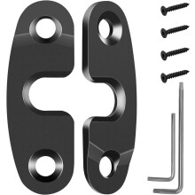 Kompatibel mit Jeep Wrangler Sonnenblenden-Clip Reparatursatz aus Aluminiumlegierung, schwarz eloxierter Ersatz für JK JL