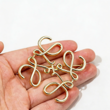 Módne šperky, dutá brošňa pre ženy a dievčatá, elegantný zlatý brošňový zips na šaty, kabáty, šatky a kabelky.
