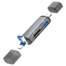 Lettore di schede Micro SD OTG da Type C a USB, adattatore compatto per smartphone e tablet Android