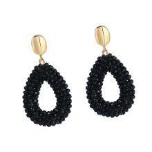 Elegante Tropfen-Ohrringe, bequemer Ohrschmuck, Hängende Ohrringe, ideal als Geschenk oder für den eigenen Gebrauch, Schwarz