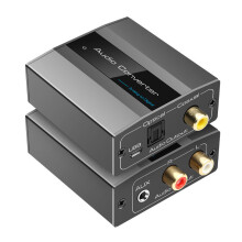 Analoge naar digitale audio-converter RCA naar optische uitgang met optische kabel en coaxiale audiotransceiver