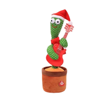 Oplaadbare dansende cactus knuffel die zingt, opneemt en licht geeft, educatief speelgoed voor baby’s, leuk cadeau