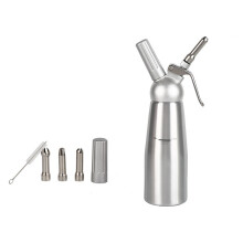 Sifón Profesional de Crema de 500 ml de Aluminio con 3 Boquillas Decorativas de Acero Inoxidable, Dispensador para Crema, Helado y Más