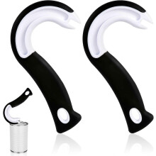 2 stuks blikopener met trekflap, J-vormige opener voor blikjes en potten, handig hulpmiddel voor het openen van lipjes, geschikt voor in de keuken