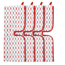 4 paños de repuesto para fregona pulverizadora, reutilizables, de microfibra, de doble cara, compatibles con ProMist MAX, para una limpieza eficaz en