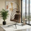 Living And Home Swing Hanging Egg Chair with Cushion and Headrest, Brown + Black 2