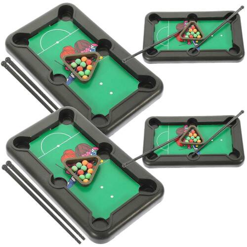 Mini tavolo da biliardo per bambini, gioco da interno genitore-figlio, materiale plastico, 4 set