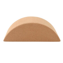 Crescent Cork Dance Block for Pilates, Ergonomic Stretching Support Brick, High Hardness Non-Slip Cork Material